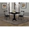 International Concepts 36 in. Solid Wood Square Dual Drop Leaf Dining Table with 2 Chairs in Black K46-36SDP-C613-2 - alternate 5